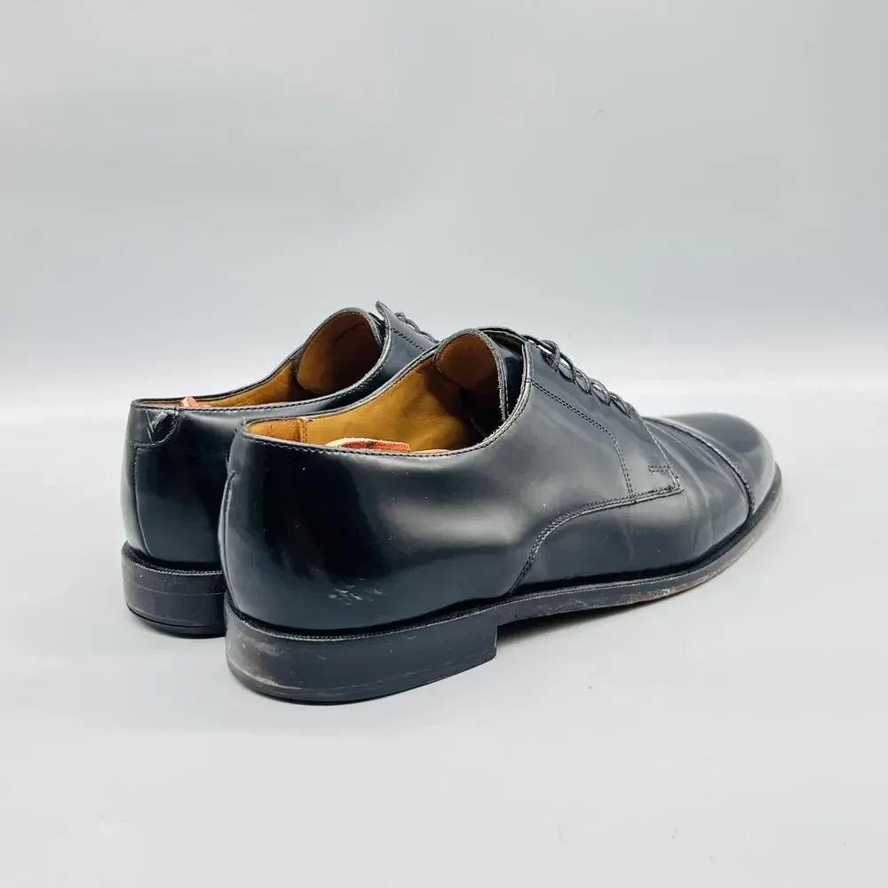 Cole Haan Shoes Mens 10.5 Black Leather Cap Toe Derby Oxford Dress Classic